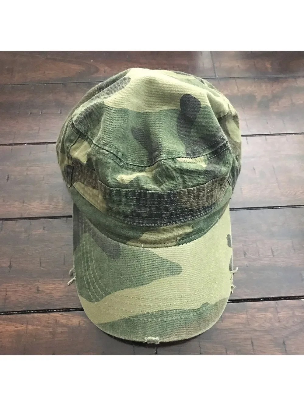 𝅺Madden NYC distressed camouflage cadet baseball cap